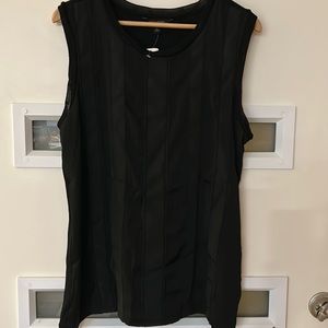 Blk Banana Republic NWT size L ribbon front sleeveless dress shirt